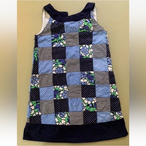 GYMBOREE Patchwork Sleeveless Dress Top Flower Patch Line 2016 Girls Size 8 - Picture 1 of 5